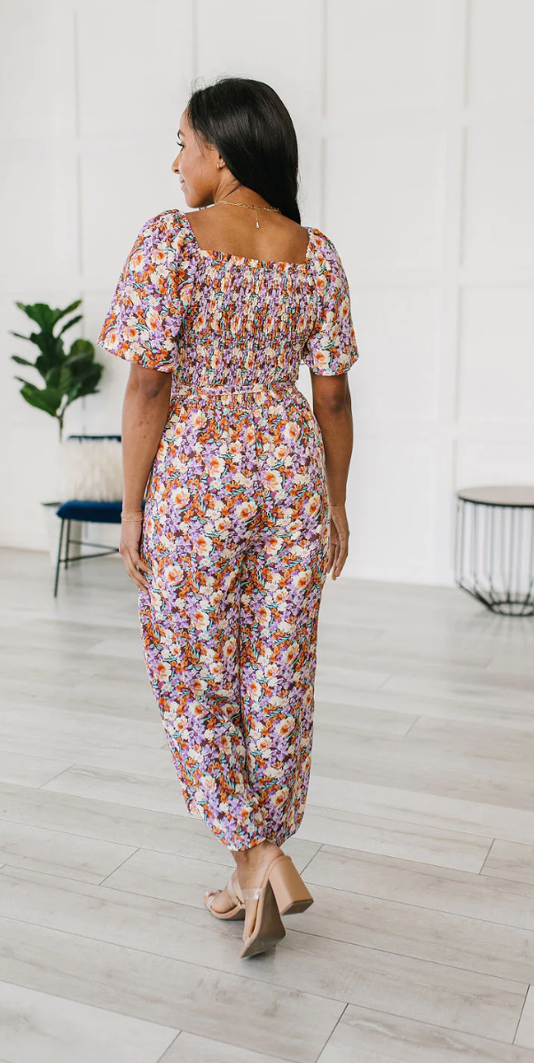 SAMPLE SALE: Size LARGE BETTER THAN FINE FLORAL JUMPSUIT