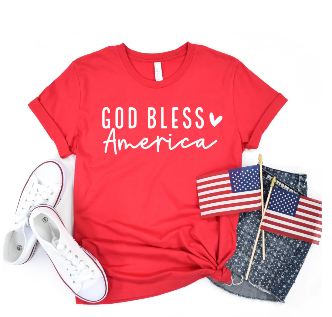 SAMPLE SALE: MEDIUM God Bless America Graphic Tee