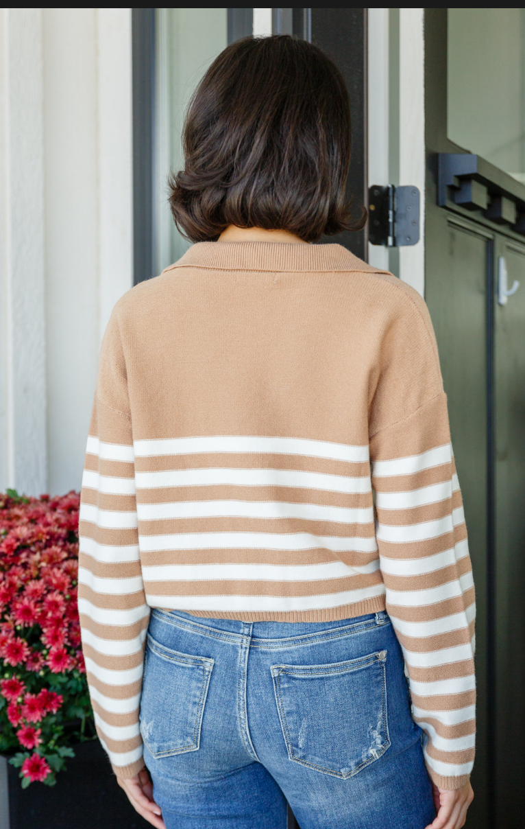 SAMPLE SALE: 1XL Memorable Moment Striped Sweater