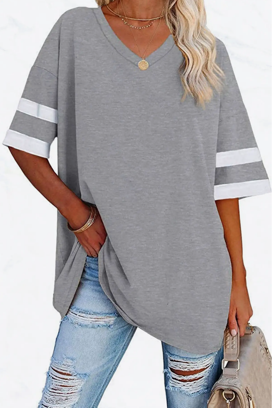 Call Me Sporty Tunic Light Grey