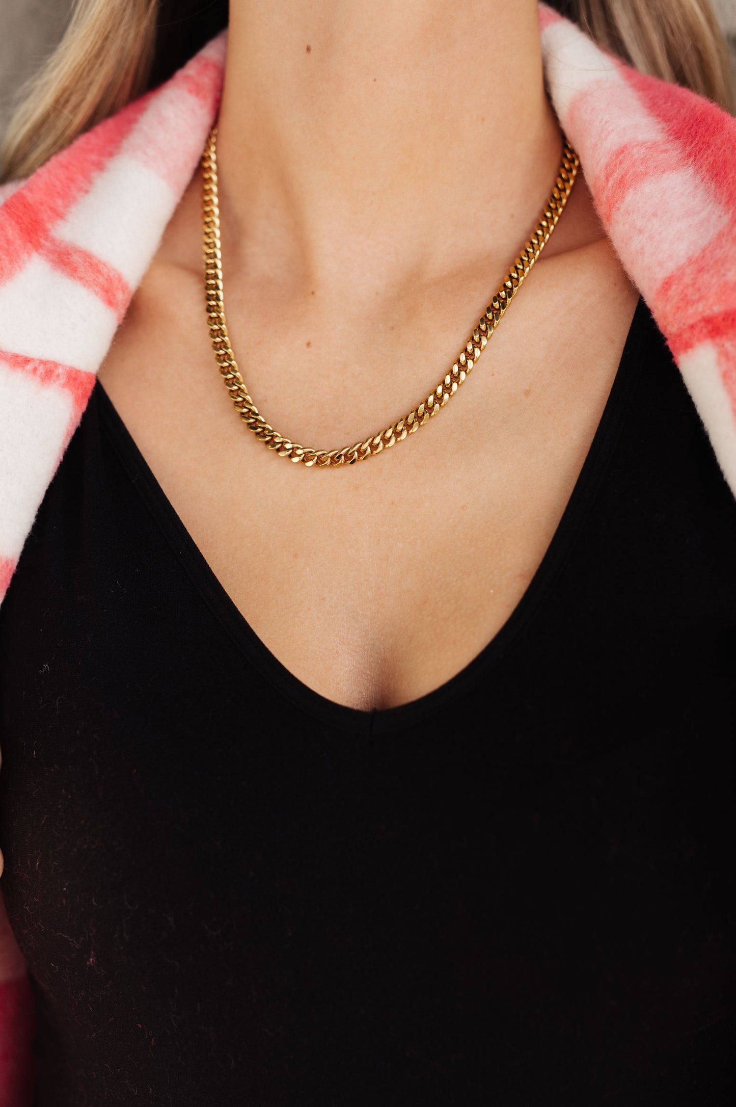 Chain Reaction Gold Plated Necklace