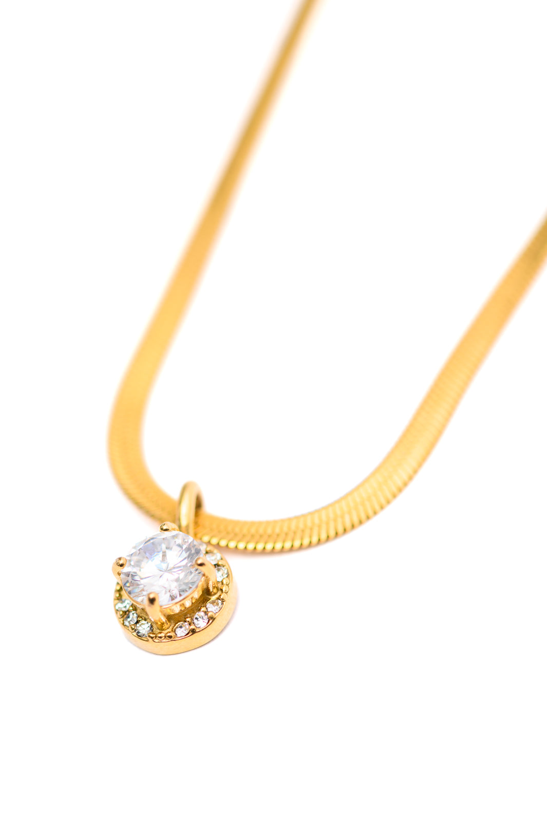 Here to Shine Gold Plated Necklace in White 18K gold plated