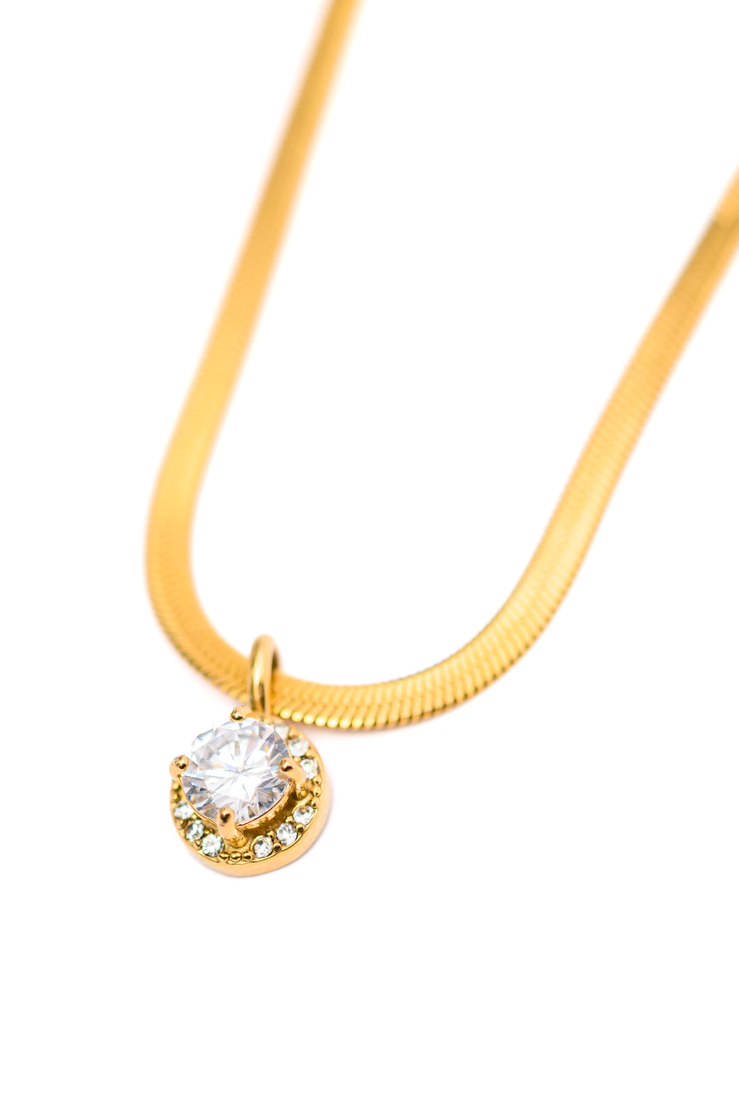 Here to Shine Gold Plated Necklace in White 18K gold plated