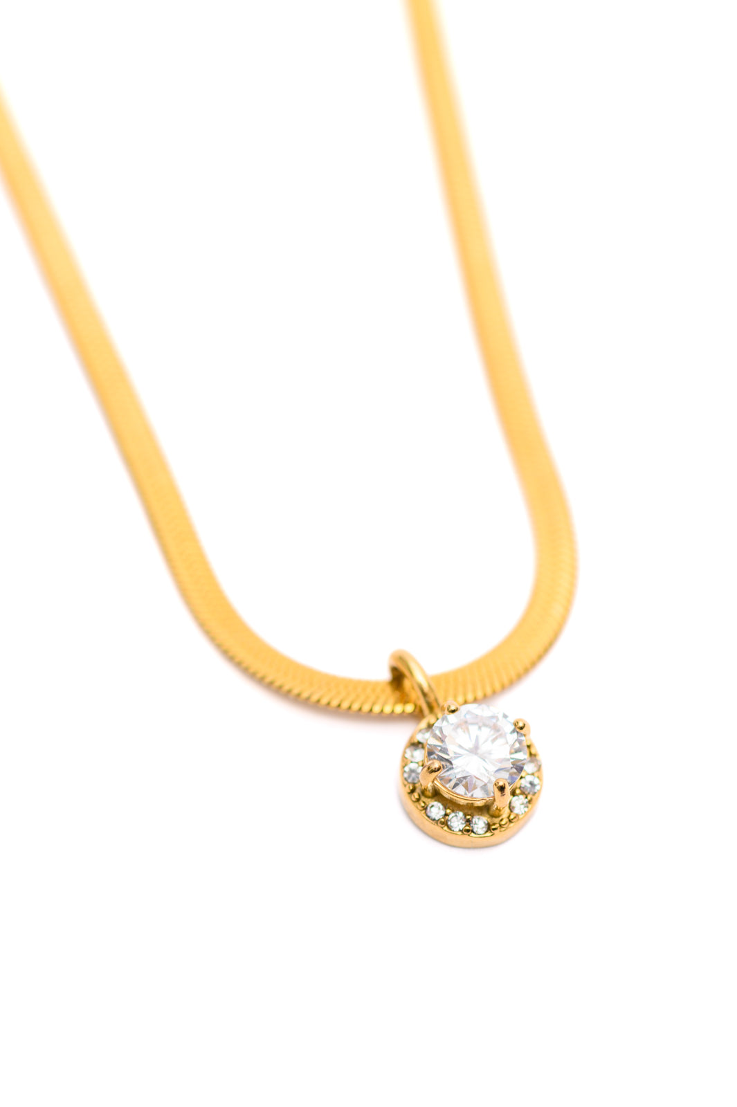 Here to Shine Gold Plated Necklace in White 18K gold plated