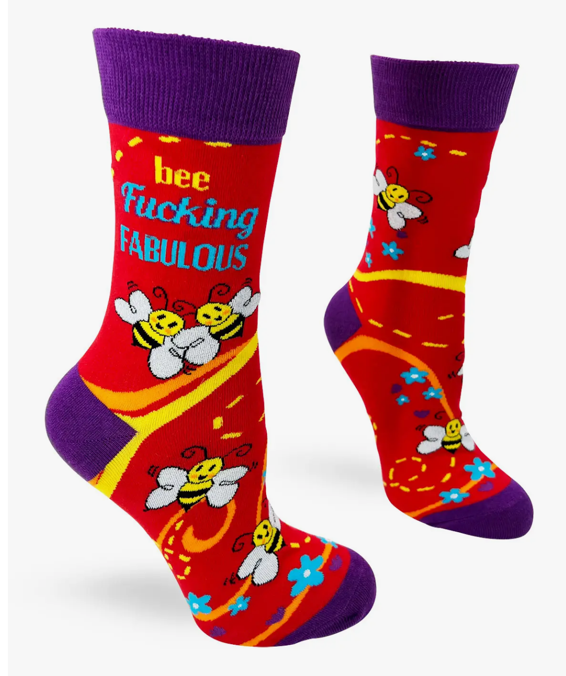 Ladies Crew Socks "Bee F*cking Fabulous"