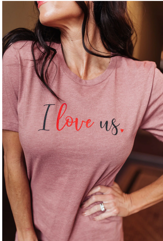 SAMPLE SALE:  MEDIUM  I Love Us Graphic Tee