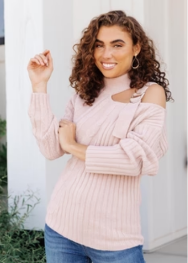 SAMPLE SALE:  MEDIUM  City Chic Sweater  in Mauve