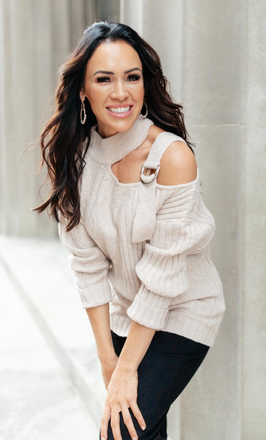 SAMPLE SALE:  MEDIUM  City Chic Sweater in Beige