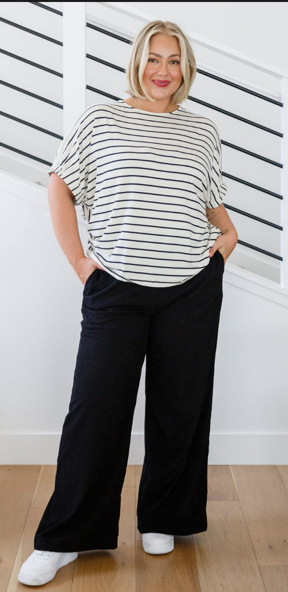 SAMPLE SALE:  Large   Much Ado About Nothing Striped Top