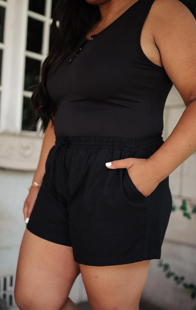 SAMPLE SALE:  XL  Simplicity Shorts In Black