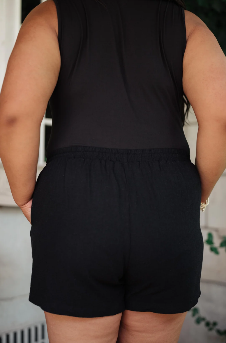 SAMPLE SALE:  XL  Simplicity Shorts In Black