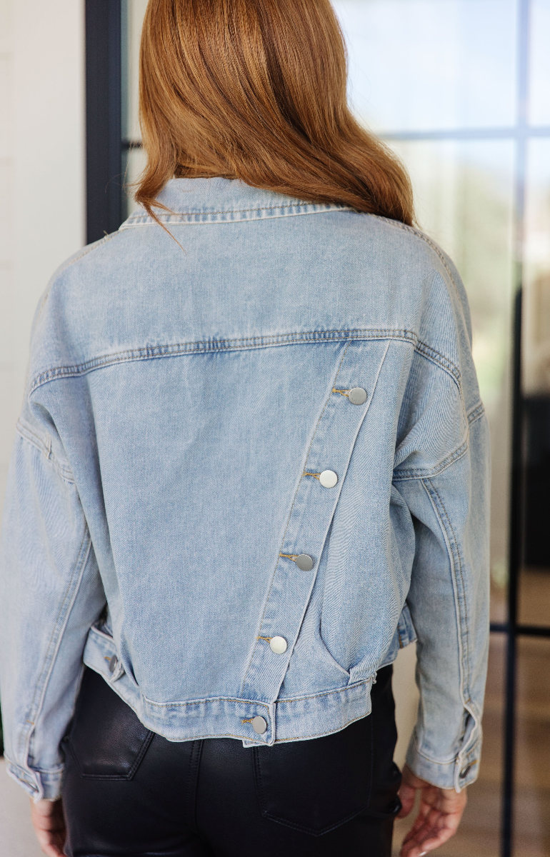 SAMPLE SALE:  LARGE This Way and That Denim Jacket