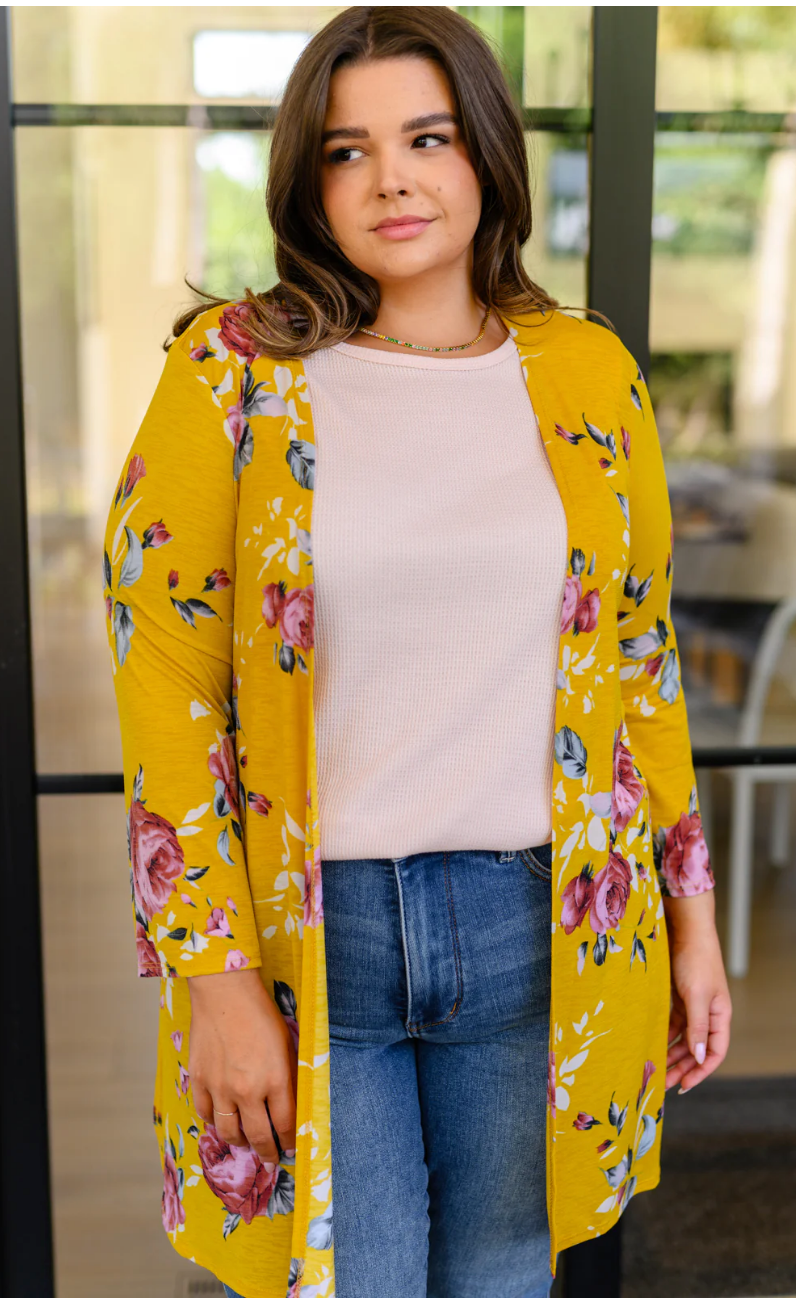 SAMPLE SALE: 1XL  Grow As You Go Floral Cardigan