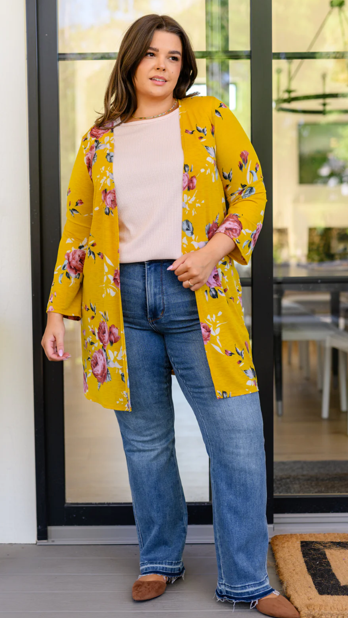 SAMPLE SALE: 1XL  Grow As You Go Floral Cardigan