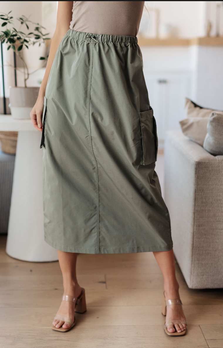 SAMPLE SALE:  LARGE  Explain It Away Cargo Skirt