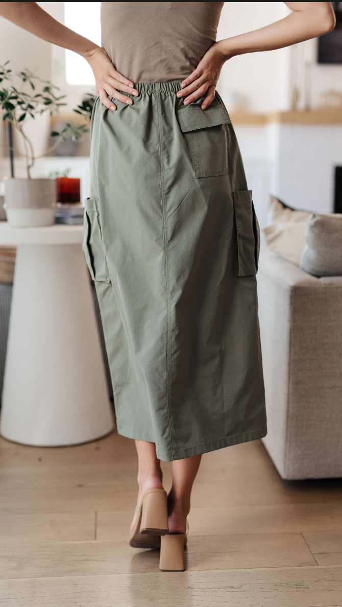 SAMPLE SALE:  LARGE  Explain It Away Cargo Skirt