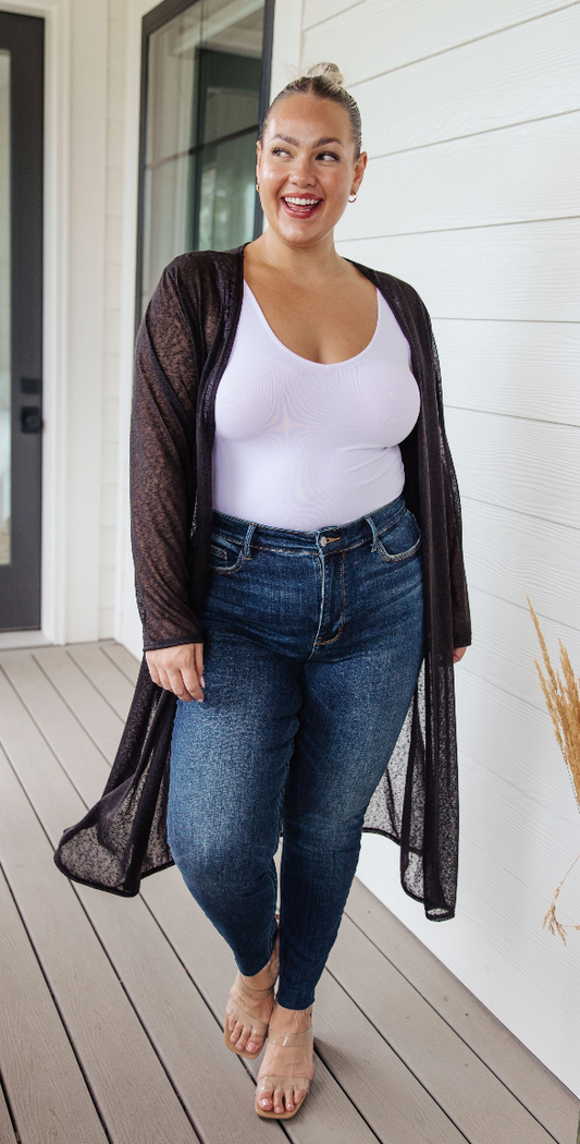 SAMPLE SALE:  2XL (2XL same as a 1XL) Afternoon Shade Sheer Cardigan