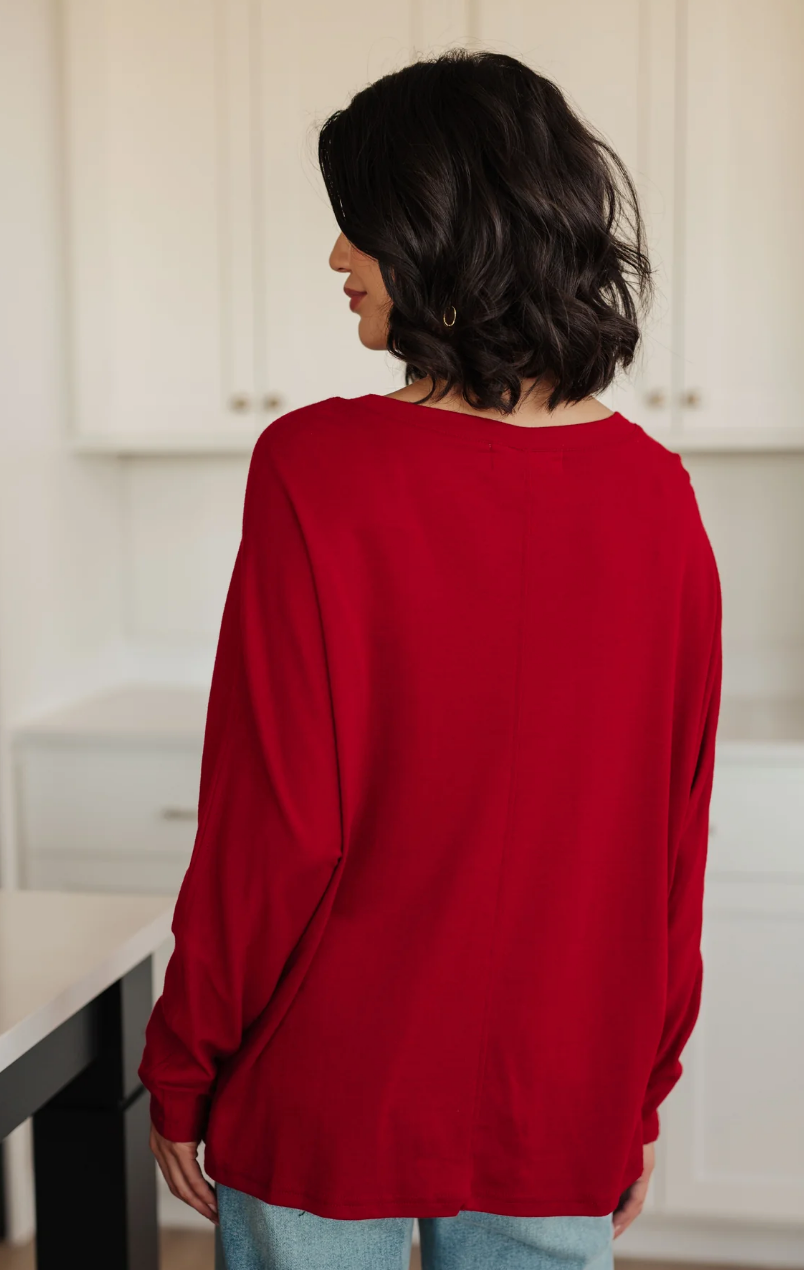 SAMPLE SALE:  LARGE  NEVER TOO CONFIDENT LONG SLEEVE TOP