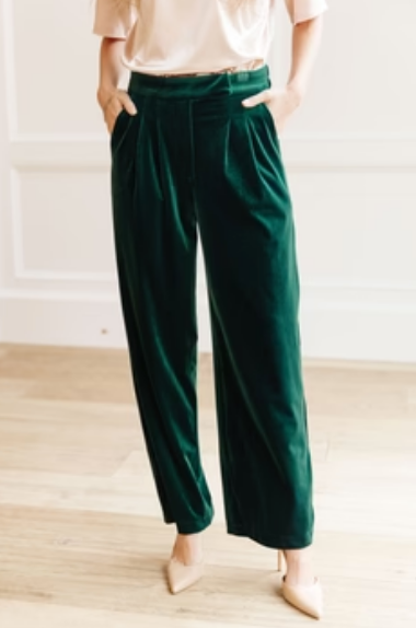 SAMPLE SALE:  LARGE  Velvet Elvis Wide Leg Velvet Pants