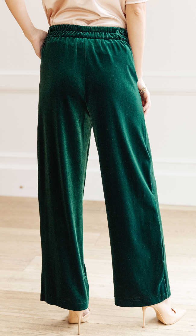 SAMPLE SALE:  LARGE  Velvet Elvis Wide Leg Velvet Pants