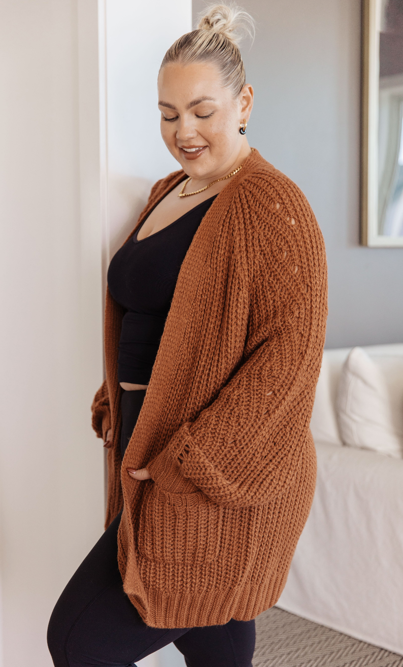 SAMPLE SALE: LARGE  MAYBE MONDAY CARDIGAN