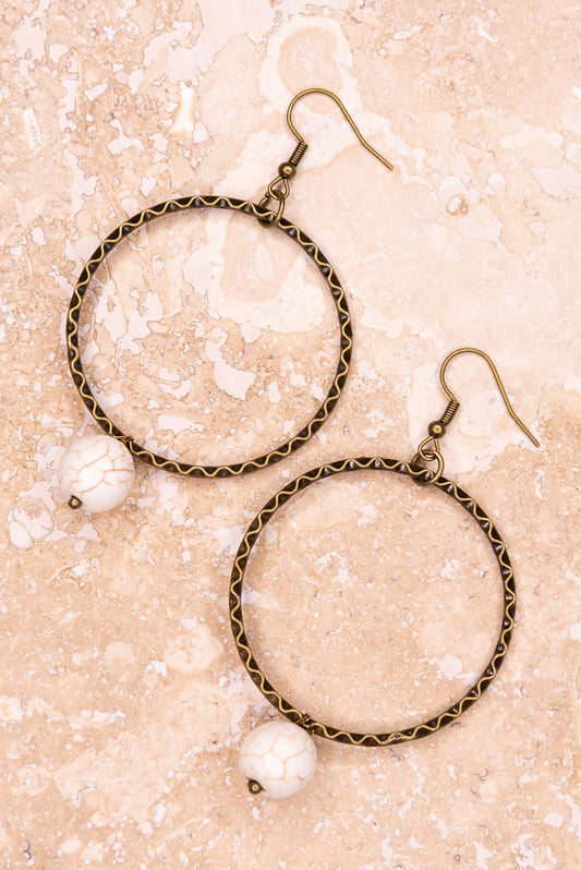 Olivia White Stone Earrings