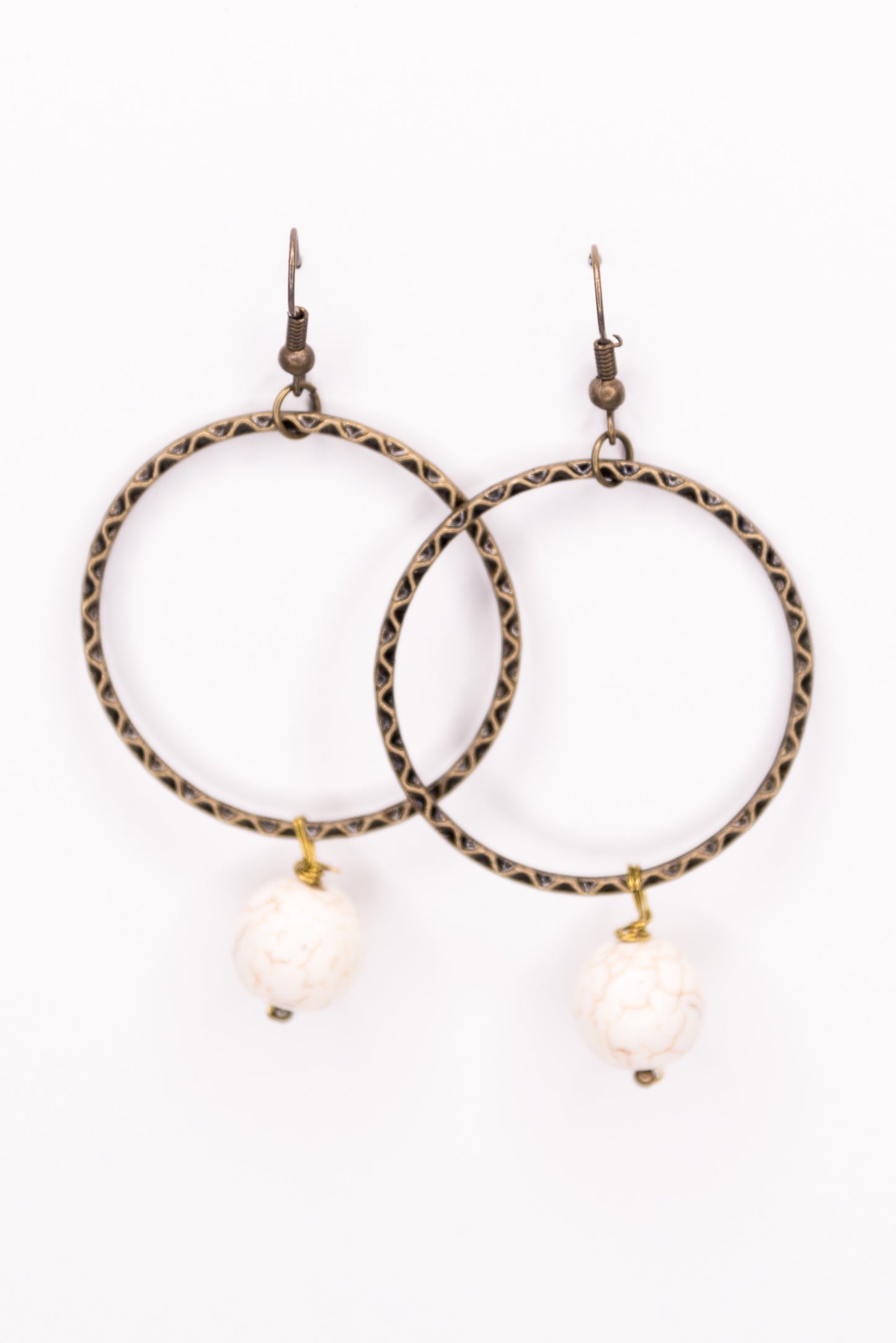 Olivia White Stone Earrings