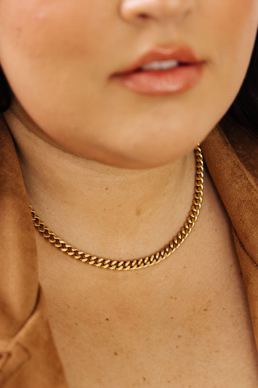 Chain Reaction Gold Plated Necklace