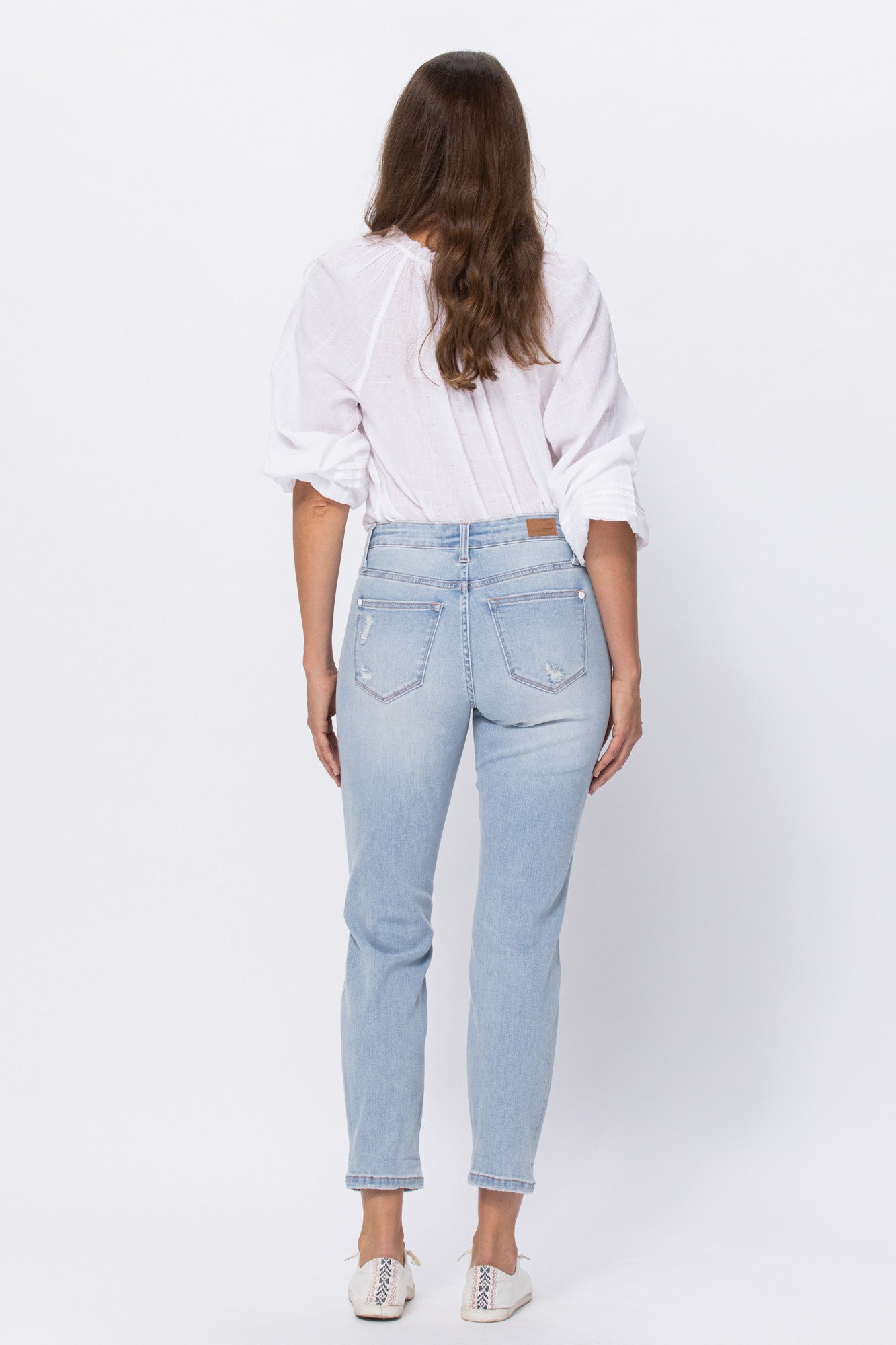 Judy Blue Super Light Distressed Boyfriend Jeans