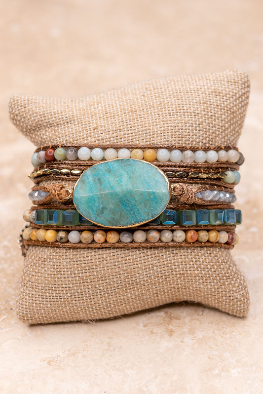 Kelly Wrap Amazonite Bracelet